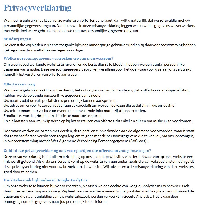 Privacyverklaring van Spouwmuurisolatie-bedrijven.nl